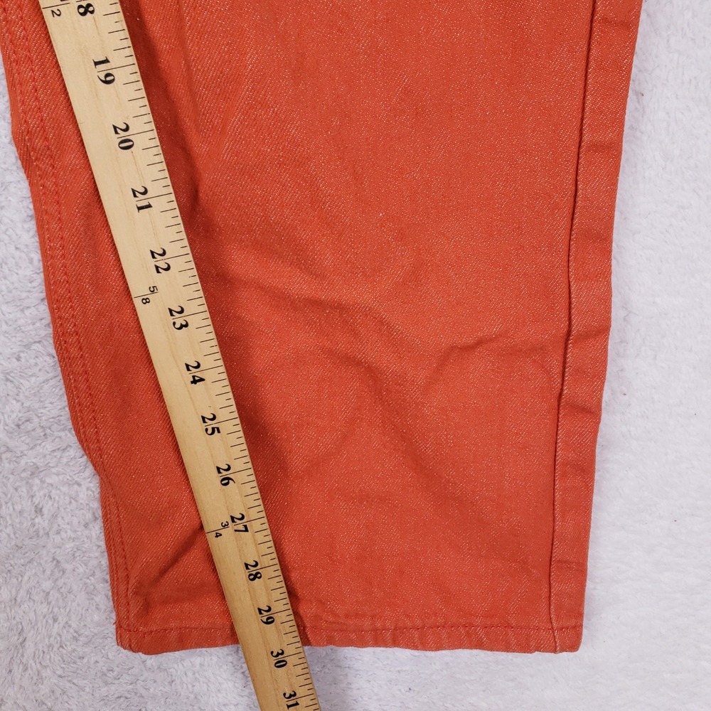 Members Property Mens‎ Orange Straight Leg Denim Jeans W44 L32 Cotton Blend - Picture 5 of 10